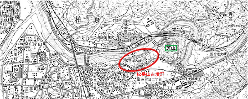 松岳山古墳位置図