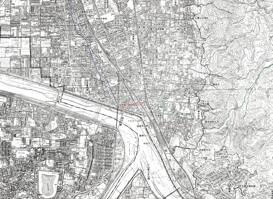 河内大橋の位置図